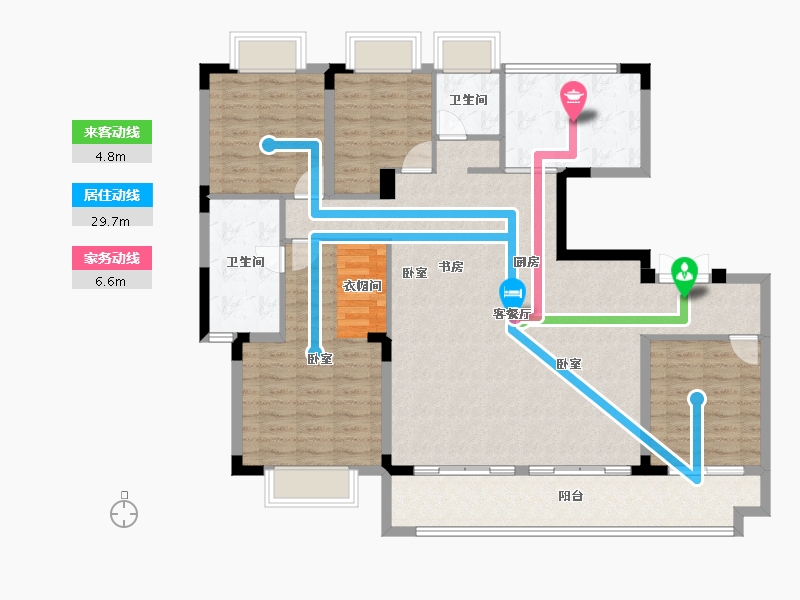 安徽省-淮南市-安粮淮安府-131.00-户型库-动静线