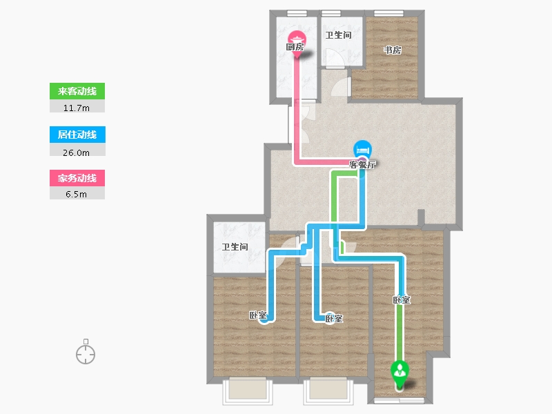 浙江省-湖州市-中泽御江山-99.00-户型库-动静线