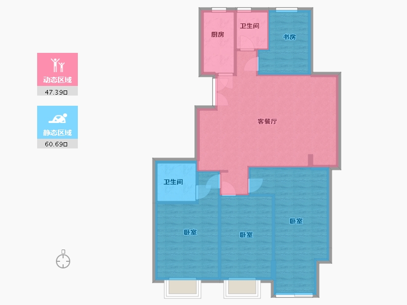 浙江省-湖州市-中泽御江山-99.00-户型库-动静分区