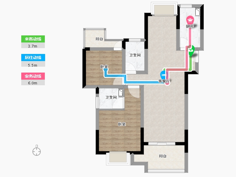 浙江省-嘉兴市-江南御苑-71.01-户型库-动静线