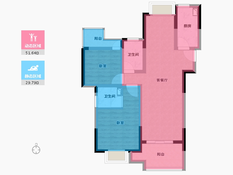 浙江省-嘉兴市-江南御苑-71.01-户型库-动静分区