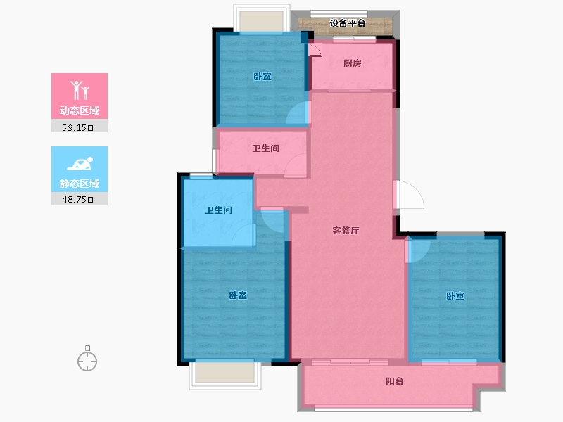 福建省-莆田市-融创玖溪大观-99.00-户型库-动静分区