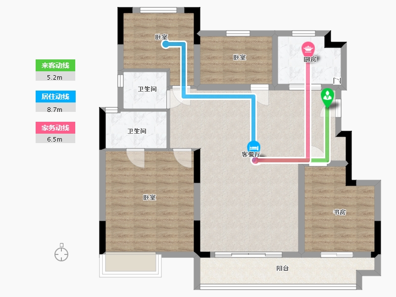 浙江省-湖州市-奥园·湖山府-102.00-户型库-动静线