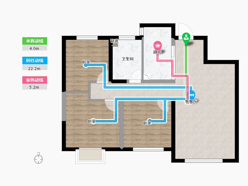 山东省-青岛市-开元城开元盛景-78.00-户型库-动静线