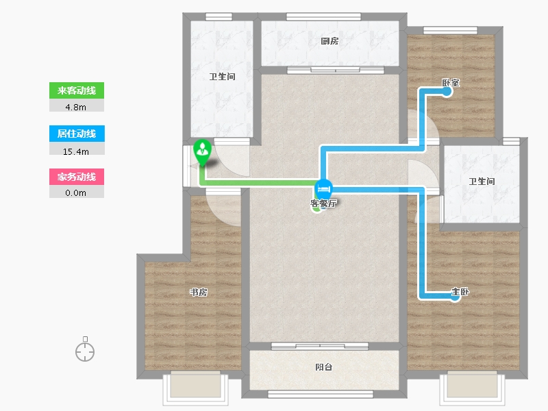 山东省-淄博市-天煜信园-110.76-户型库-动静线