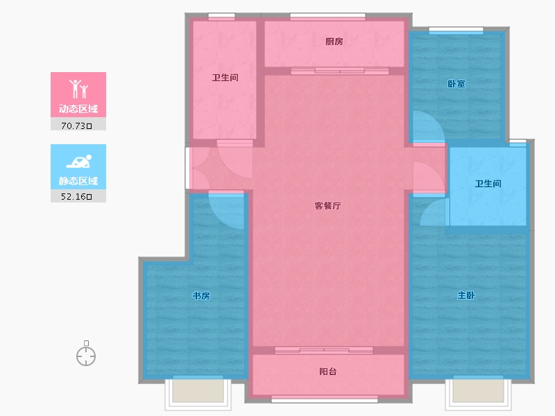 山东省-淄博市-天煜信园-110.76-户型库-动静分区