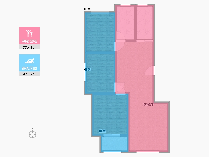 山东省-淄博市-怡海云锦-88.30-户型库-动静分区