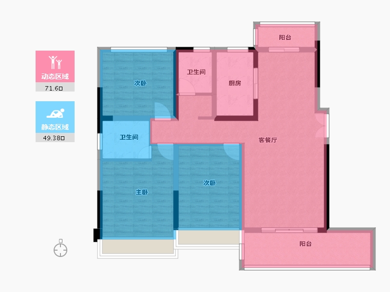 江苏省-泰州市-凰腾海姜广场-108.15-户型库-动静分区