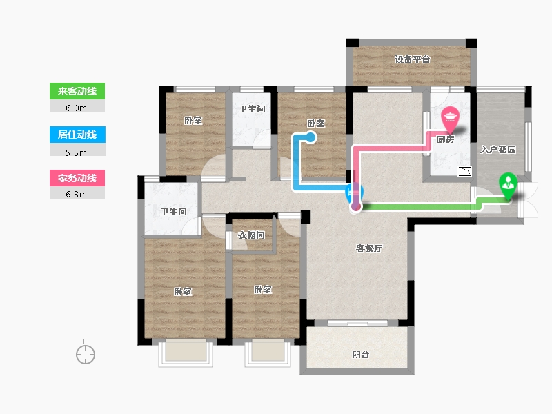 安徽省-合肥市-保来国际城-115.47-户型库-动静线