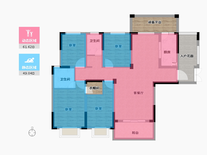 安徽省-合肥市-保来国际城-115.47-户型库-动静分区