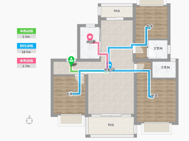 江西省-上饶市-晶科·滨江1号-85.67-户型库-动静线