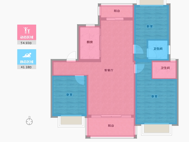 江西省-上饶市-晶科·滨江1号-85.67-户型库-动静分区