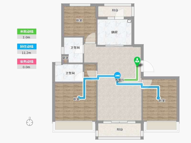 浙江省-衢州市-碧桂园西溪原著-89.00-户型库-动静线