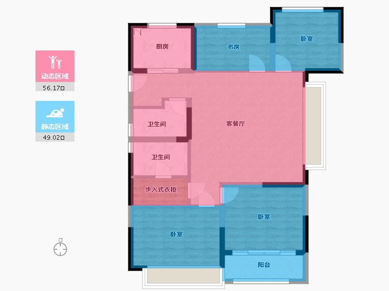 浙江省-湖州市-奥园·湖山府-94.00-户型库-动静分区