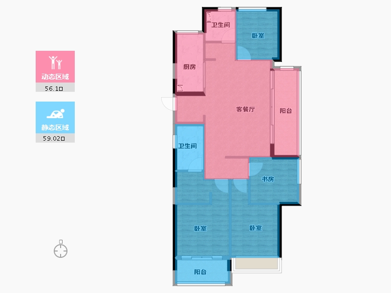 浙江省-丽水市-绿城桂语兰庭-104.00-户型库-动静分区