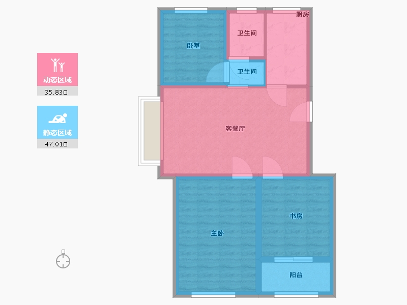 山东省-淄博市-怡海云锦-73.98-户型库-动静分区