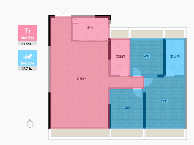 吉林省-长春市-保利天汇-99.63-户型库-动静分区