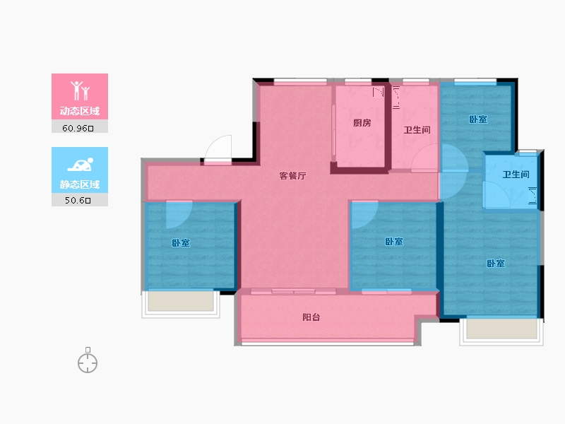 浙江省-丽水市-碧桂园理想时代-100.01-户型库-动静分区