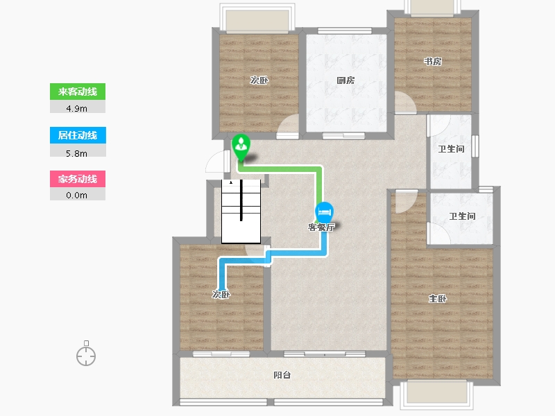 江西省-上饶市-滨江·公园壹号-120.01-户型库-动静线