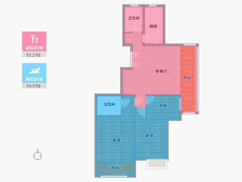 浙江省-湖州市-中泽御江山-93.00-户型库-动静分区