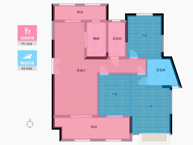 江西省-赣州市-世纪嘉园-110.67-户型库-动静分区