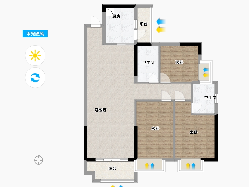 江西省-赣州市-香港城-97.00-户型库-采光通风