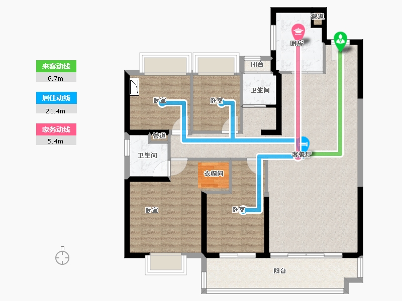 安徽省-芜湖市-塘溪源著-112.00-户型库-动静线