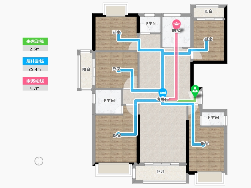 福建省-泉州市-骏昇华庭-113.30-户型库-动静线