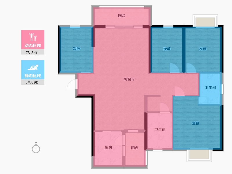 江西省-赣州市-香港城-111.70-户型库-动静分区