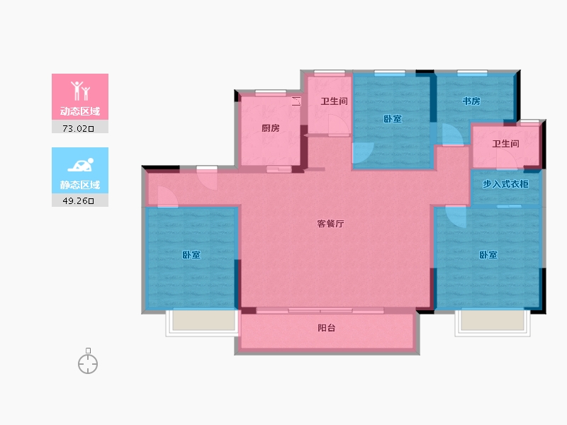 浙江省-湖州市-奥园·湖山府-110.00-户型库-动静分区