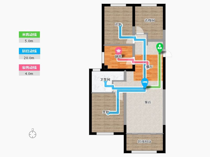 山东省-威海市-成山海景阁-89.36-户型库-动静线