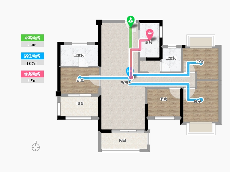 福建省-泉州市-安溪阳光城丽景湾-87.00-户型库-动静线