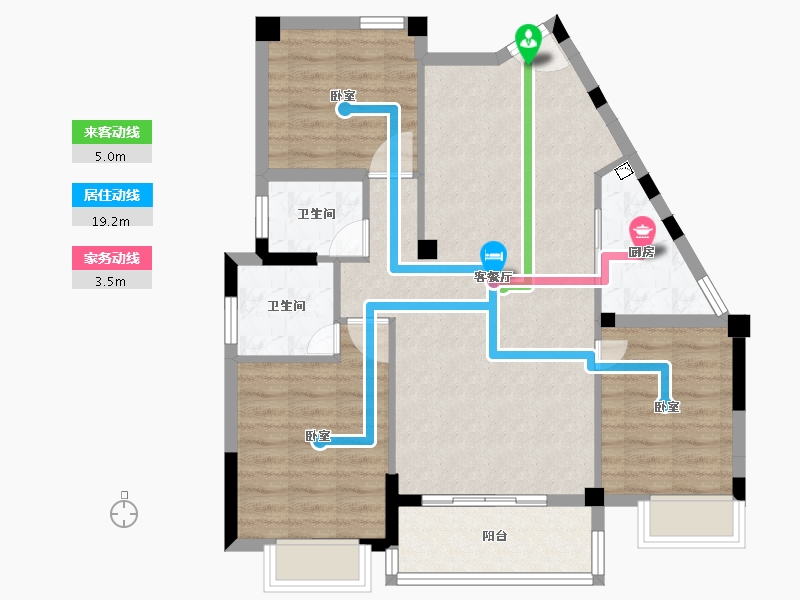 福建省-泉州市-卓辉东湖悦城-83.36-户型库-动静线