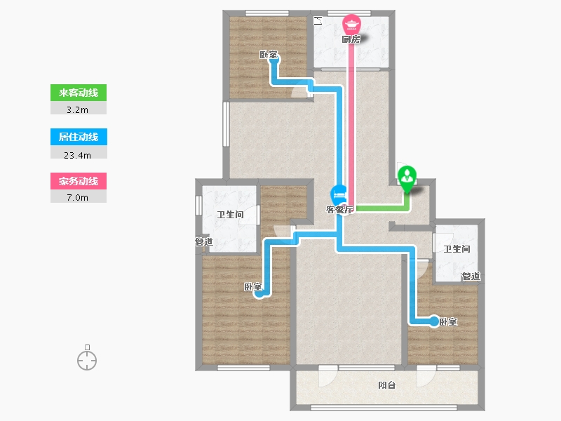 山东省-青岛市-融创青岛东方影都-125.97-户型库-动静线