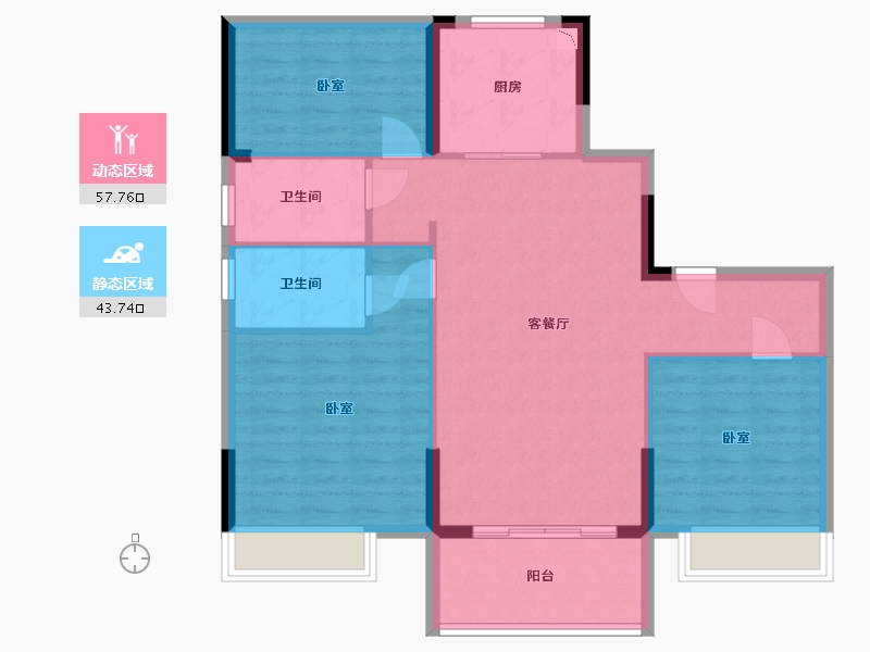 浙江省-湖州市-湖州碧桂园城市之光-92.00-户型库-动静分区