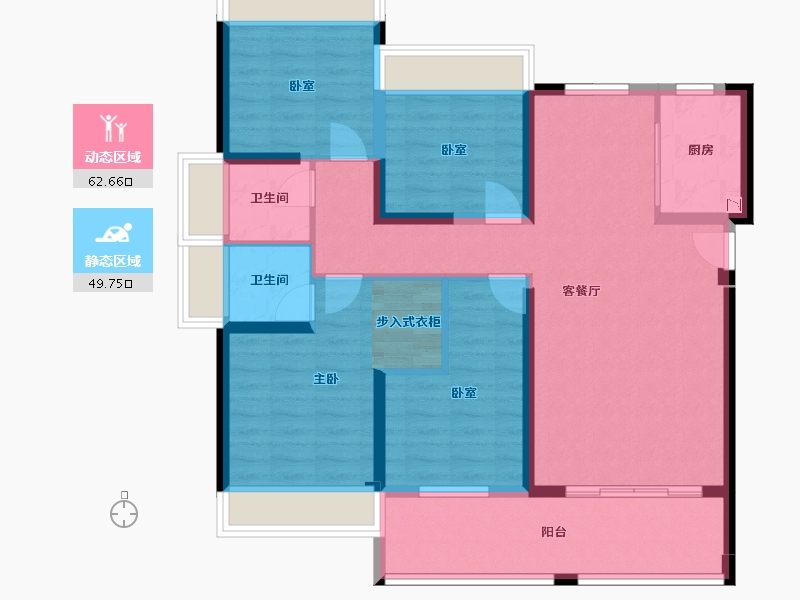 福建省-泉州市-阳光城愉景湾-99.92-户型库-动静分区