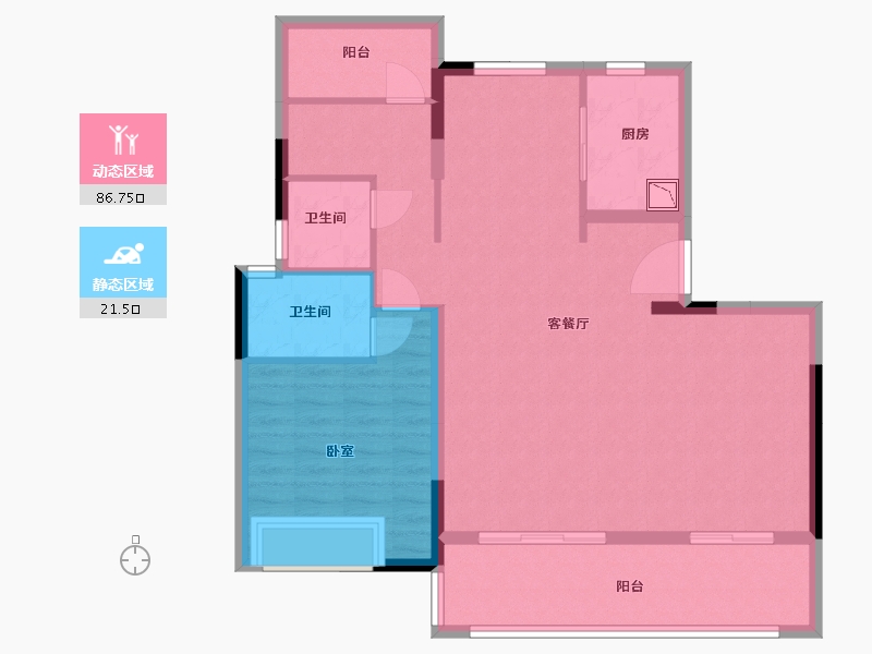 安徽省-合肥市-栢悦湾-98.00-户型库-动静分区