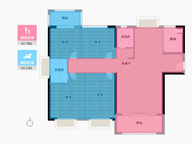 福建省-泉州市-财富中心广场-108.29-户型库-动静分区