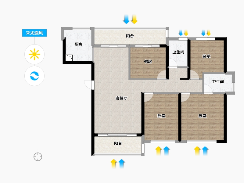 福建省-莆田市-外滩壹号-110.01-户型库-采光通风