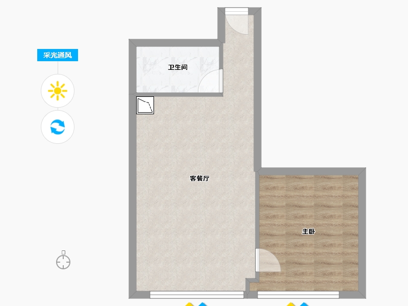 吉林省-长春市-宝能中心-46.98-户型库-采光通风