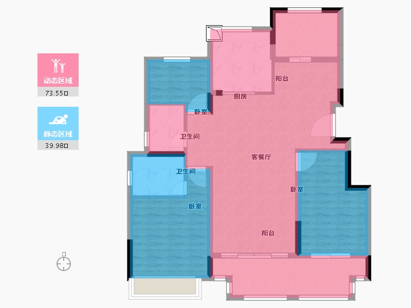 浙江省-绍兴市-艺境-102.00-户型库-动静分区