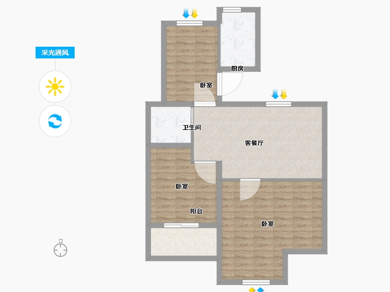 安徽省-芜湖市-宜居·香城湾-77.00-户型库-采光通风