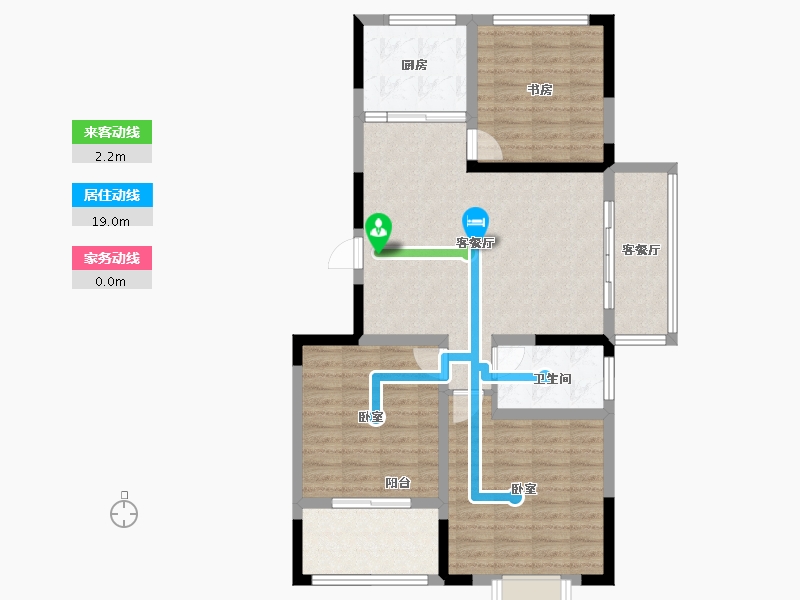 山东省-青岛市-开元城开元盛景-93.34-户型库-动静线