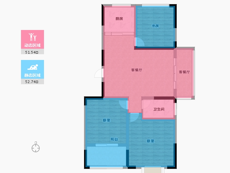 山东省-青岛市-开元城开元盛景-93.34-户型库-动静分区