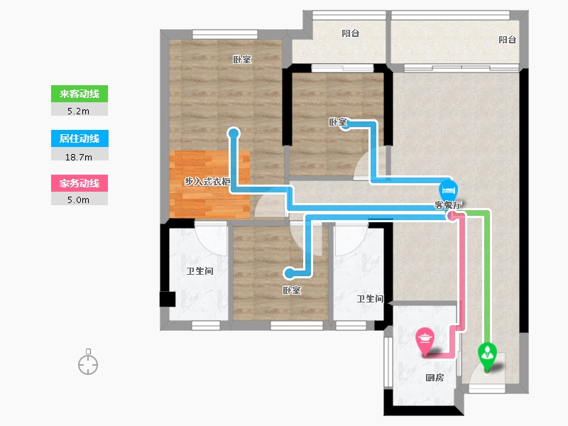 福建省-泉州市-美岭新榜园-77.00-户型库-动静线