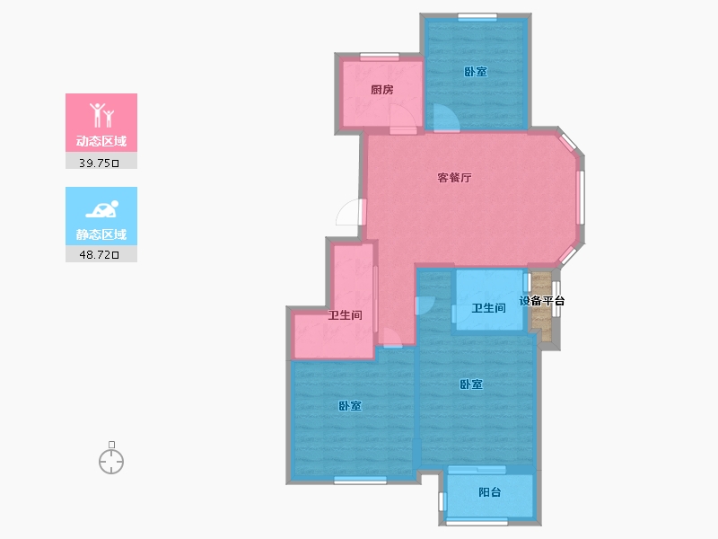 浙江省-湖州市-德清瑞鑫禹悦府-81.00-户型库-动静分区