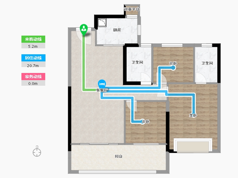 安徽省-合肥市-栢悦湾-97.01-户型库-动静线