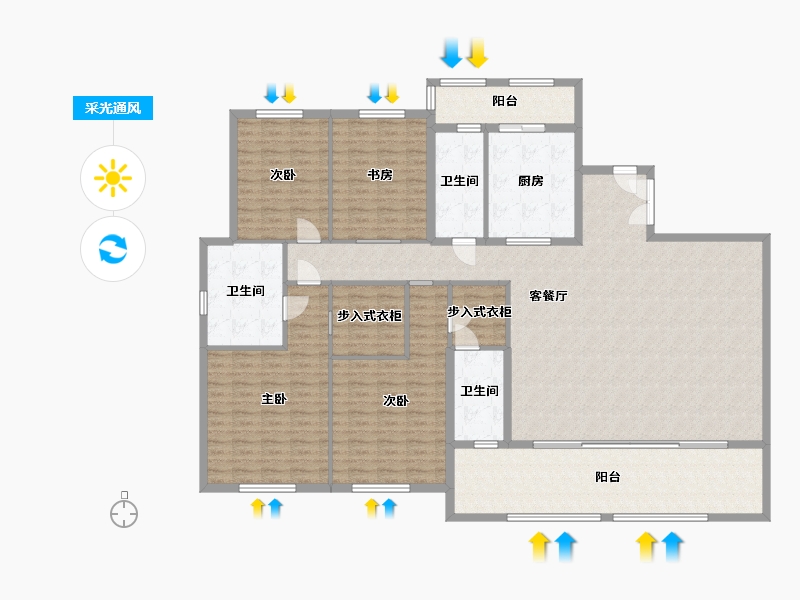 江西省-赣州市-龙兴福居·极少墅-201.37-户型库-采光通风