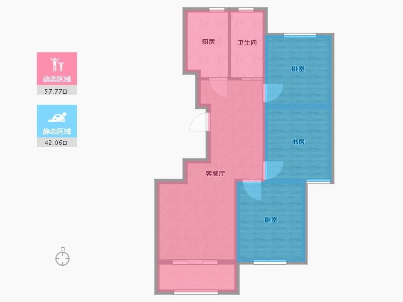 山东省-淄博市-怡海云锦-89.46-户型库-动静分区