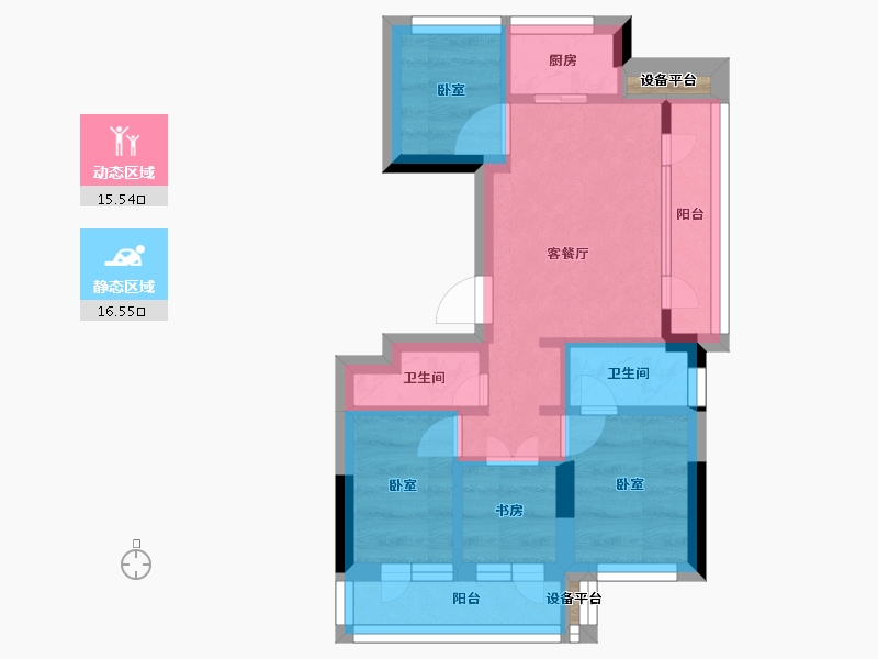 浙江省-舟山市-绿城·风华园-26.95-户型库-动静分区